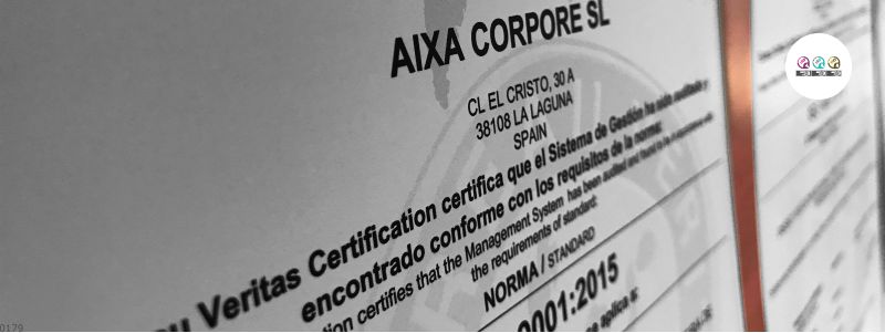 AIXA CORPORE certificada ISO 9001-14001-27001